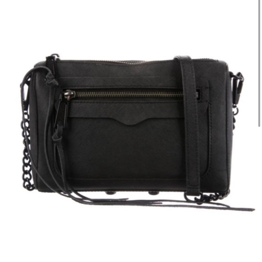 Rebecca Minkoff Black/Gunmetal Avery Crossbody Bag